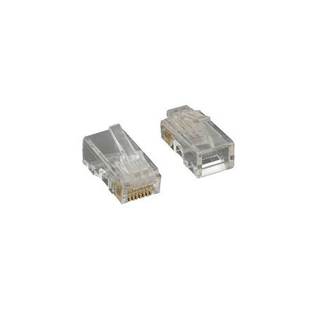 Cable Wholesale Cat5e RJ45 Crimp Connectors for Solid/Stranded Cable, 8P8C, POE Compliant, 100PK 31D0-511HD